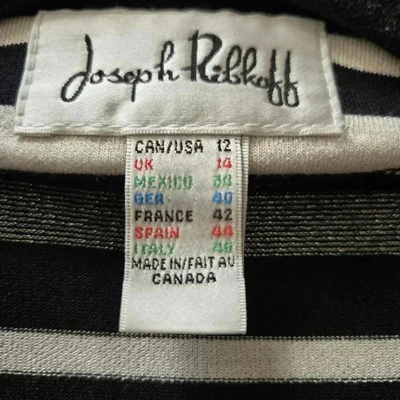 Joseph Ribkoff Women Stripe Cardigan size 12 #114 - Picture 4 of 4